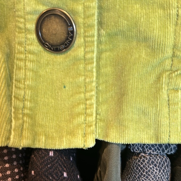 Vintage Bandolino chartreuse corduroy light jacket size L - Picture 4 of 4